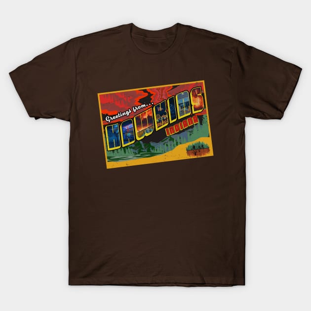 Greetings From Hawkins, Indiana T-Shirt by Tee Arcade